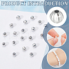 SUNNYCLUE Rhodium Plated 925 Sterling Silver Beads STER-BC0002-19A-4
