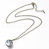 Glass Pendant Necklace NJEW-D281-B-13AB-2