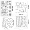 Globleland 1 Set Birthday Cake PET Hollow Out Drawing Painting Stencils DIY-GL0004-111-6