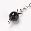 Chakra Natural Dyed & Heated Black Agate Dowsing Pendulums G-F516-01K-4