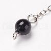 Chakra Natural Black Agate Dowsing Pendulums G-F516-01K-4