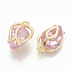 Brass Cubic Zirconia Charms X-ZIRC-Q014-093G-06-2