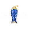 Brass Enamel Pendants KK-U062-22G-03-1