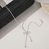 Bowknot Alloy Full Crystal Rhinestone Anklets for Women FS-WG15A02-01-4