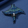 Manta Ray Alloy Rhinestone Brooches PW-WGC7FBE-04-1