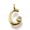 Brass Micro Pave Cubic Zirconia Pendants KK-B132-12G-C-1