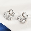 Brass Clear Cubic Zirconia Dangle Earrings EJEW-Q016-04P-5