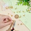 Unicraftale 24Pcs 4 Styles Brass Cubic Zirconia Stud Earring Findings KK-UN0002-77-5