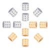 Unicraftale 12Pcs 2 Styles Stainless Steel Textured Beads STAS-UN0020-79-1
