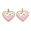 Brass Micro Pave Cubic Zirconia Pendants KK-A257-16G-02-1