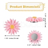 6Pcs 6 Colors Flower Plastic Diamond Painting Magnet Cover Holder AJEW-SZ0001-98-2