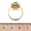 Mother's Day Rings Adjustable Rack Plating Brass Micro Pave Cubic Zirconia Finger Rings for Women RJEW-M028-45G-3
