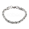 304 Stainless Steel Rope Chain Bracelets for Men Women BJEW-Q038-09P-4