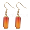 Natural Carnelian Dangle Earrings EJEW-JE06468-2