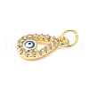Brass Micro Pave Cubic Zirconia Enamel Pendants KK-D357-01A-G-2