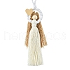 Handmade Macrame Cotton Angel Hanging Ornaments HJEW-JM02711-01-2