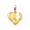 Heart 304 Stainless Steel Pendant Decorations STAS-R159-41G-03-1