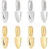Unicraftale 8Pcs 2 Style 304 Stainless Steel Glue-on Flat Pad Pendant Bails STAS-UN0039-95-1