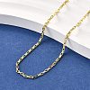 Brass Box Chain Necklaces NJEW-M108-41G-1