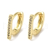 Rack Plating Brass Micro Pave Clear Cubic Zirconia Huggie Hoop Earrings for Women EJEW-C097-13G-02-1