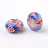 Handmade Polymer Clay Enamel European Beads X-FPDL-J002-M-2