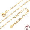 925 Sterling Silver Chain Necklace NJEW-A011-02G-3