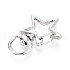 Alloy Swivel Snap Hook Clasps PALLOY-T090-80P-2