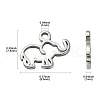 304 Stainless Steel Charms STAS-CJC0008-13P-2