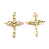 Brass Micro Pave Cubic Zirconia Pendants KK-E068-VB087-1