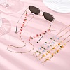Flower Acrylic Charms & Glass Eyeglasses Chains AJEW-TA00041-1