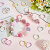 SUNNYCLUE 20Pcs Spray Painted Alloy Spring Gate Rings FIND-SC0013-18-4