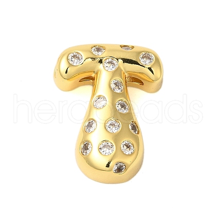 Rack Plating Brass Micro Pave Clear Cubic Zirconia Perdants KK-C067-11G-T-1