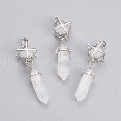 Natural Quartz Crystal Pendants G-L512-M04-1