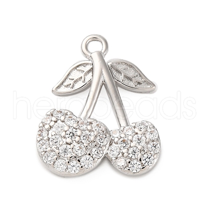 Brass Micro Pave Cubic Zirconia Pendants KK-F895-18A-P-1