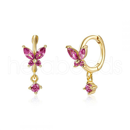S925 Silver Butterfly Ear Cuffs with Multicolor Zirconia CY9476-3-1