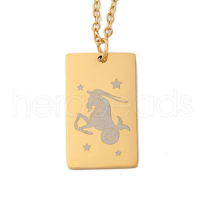 Golden 202 Stainless Steel Constellation Pendants Necklaces NJEW-K380-02G-05-1