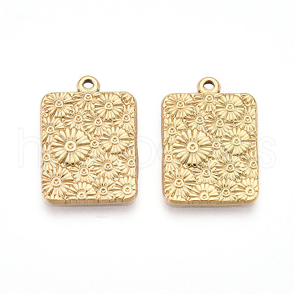 304 Stainless Steel Pendants STAS-N109-07G-1