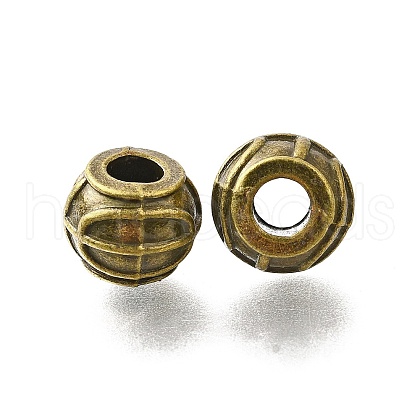 Tibetan Style Alloy European Beads TIBE-L008-01AB-1