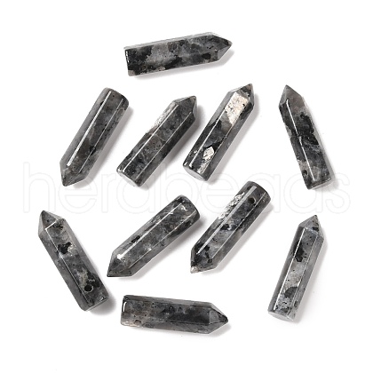 Natural Larvikite Pointed Pendants G-D460-01A-1
