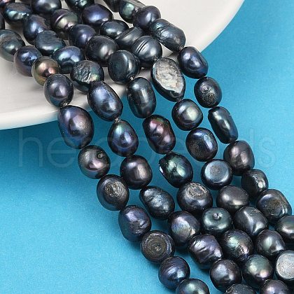 Natural Cultured Freshwater Pearl Beads Strands PEAR-P064-20K-05D-1