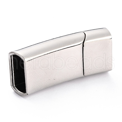 Tarnish Resistant 316 Surgical Stainless Steel Magnetic Clasps with Glue-in Ends STAS-G241-02P-1