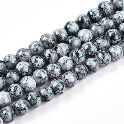 Baking Painted Glass Beads Strands DGLA-N003-4mm-A06-1