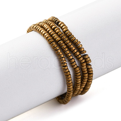 Electroplated Non-magnetic Hematite Beads Strands G-P571-A01-01A-1