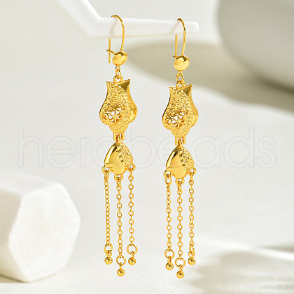 Alloy Tassel Hoop Earrings BH8602-1