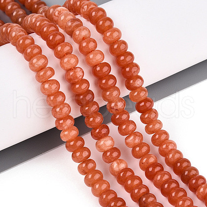 Dyed Natural White Jade Beads Strands G-T139-59A-06-1