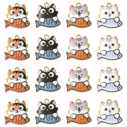 10Pcs Rack Plating Alloy Enamel Pendants FIND-FS0002-53B-1