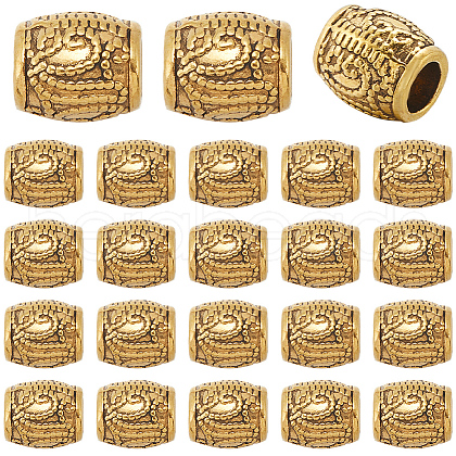 SOFPLATE 100Pcs Tibetan Style Alloy European Beads FIND-SP0002-30AG-1