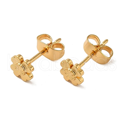 Brass Earrings EJEW-O003-01E-G-1