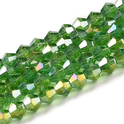 Transparent Electroplate Glass Beads Strands EGLA-A039-T2mm-B03-1