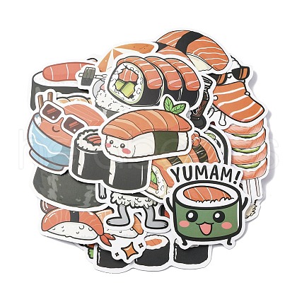 50Pcs Waterproof Self Adhesive PVC Picture Stickers DIY-F155-06-1